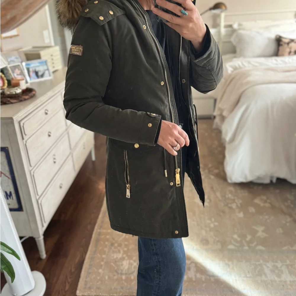 Holland Cooper New Green Waxed Parka - Picture 8 of 17